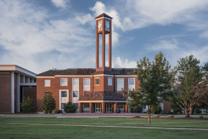 Photo of Langston Campus with clock tower