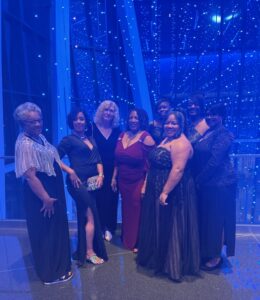 A group photo of the members of the Financial Aid Office at the 2023 President's Scholarship Gala