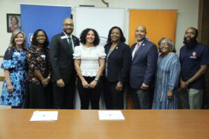 Representatives from Langston University and the Arkansas Colleges of Health Education pose for a group photo