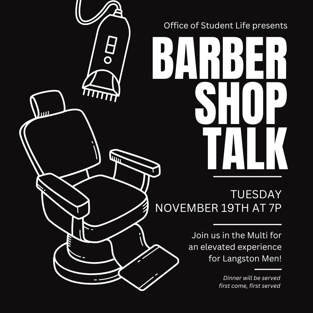 Barbershop Talk image for November 19, 2024 student event