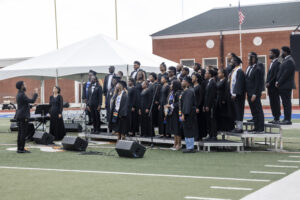 Choir performing at graduation