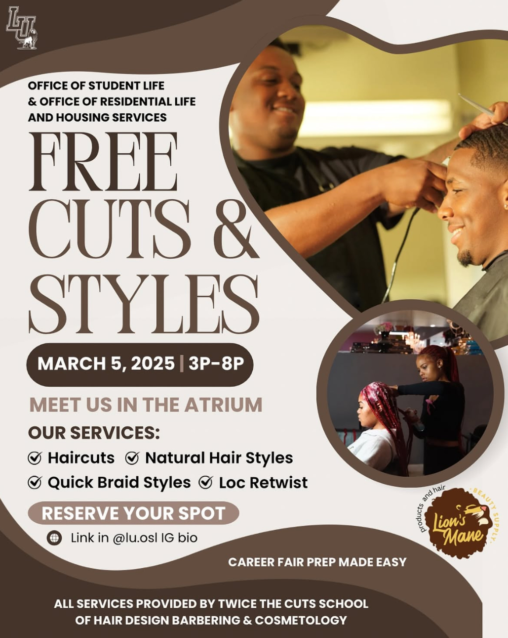 Flier for Free Cuts and Styles