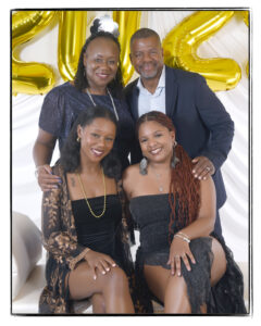 Brianna Campbell poses with her family.