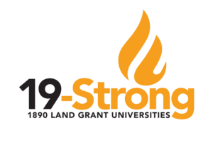 Logo for 19 Strong representing the 19 Land-Grant institutions established through the Second Morrill Act of 1890