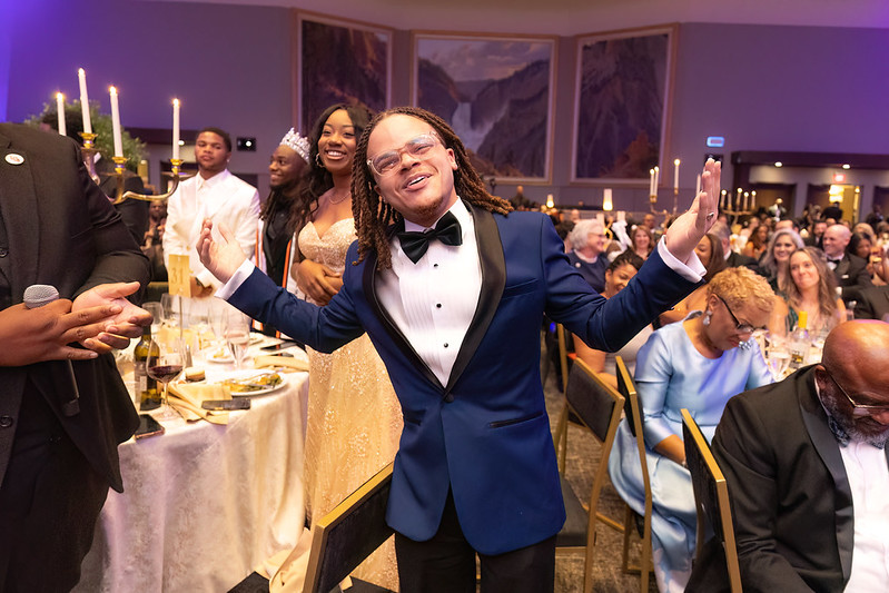 Photo of Langston University student at the gala